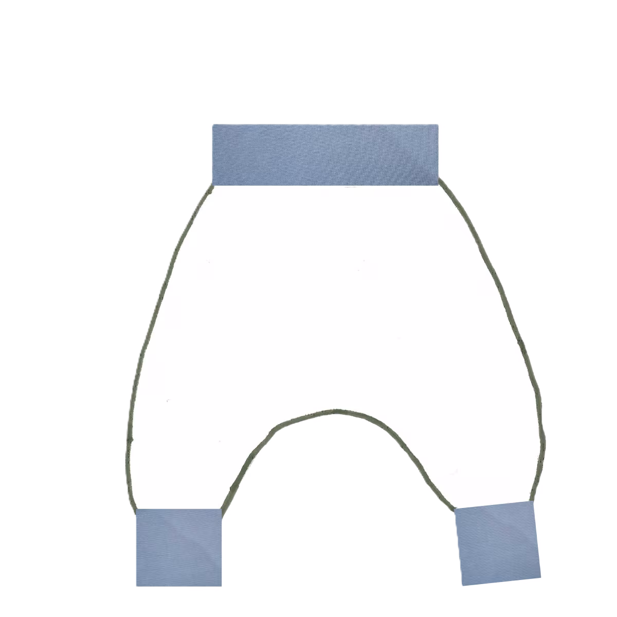 Sarouel bébé évolutif avec chevilles dépliées